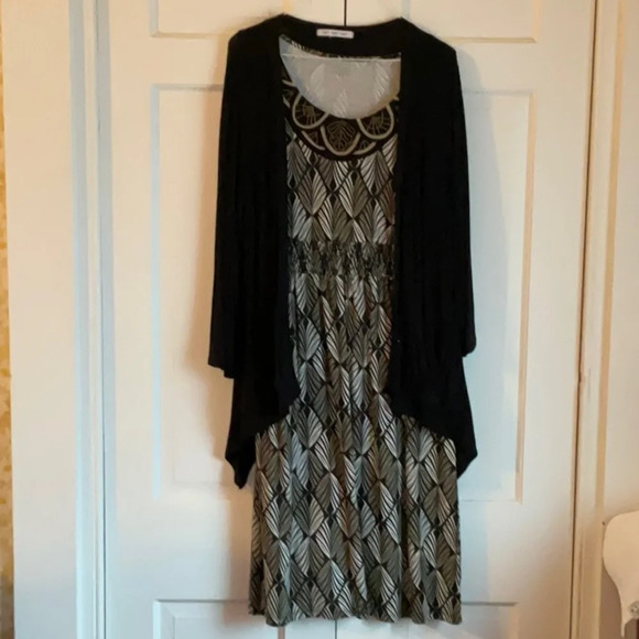 Charter Club Dresses & Skirts - 👁 Charter Club Embellished Dress with Knit Cardigan Size L 👁